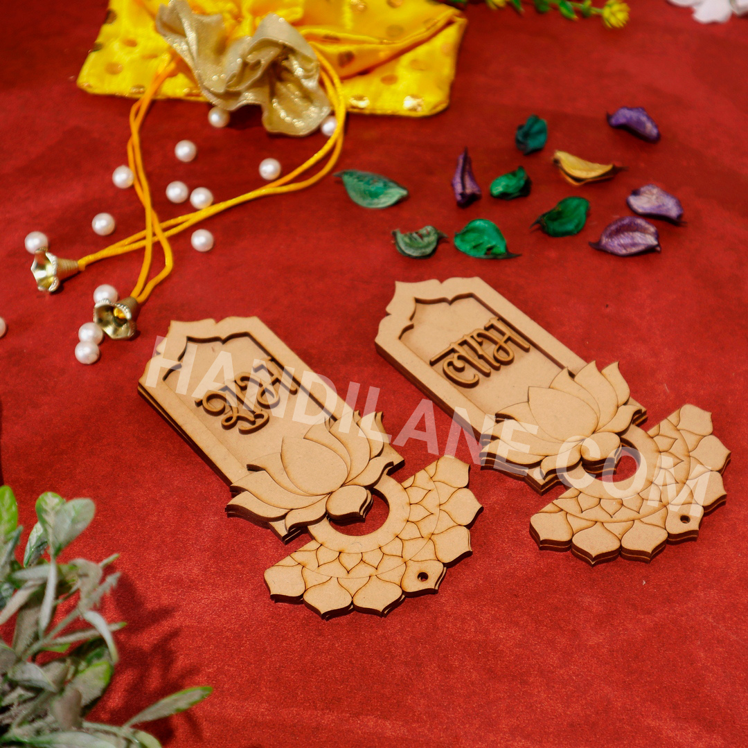 Shubh Labh Sohn Diwali Decor Pichwai Lotus