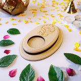 Hand Carved Edge Pre Mark Tea Light Oval