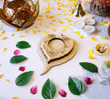 Hand Carved Edge Pre Mark Tea Light Patra