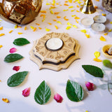 Hand Carved Edge Pre Mark Tea Light Victorian Beauty