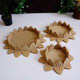 Hand Carved Lotus Aasan Platter