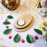 Hand Carved Edge Pre Mark Tea Light Oval