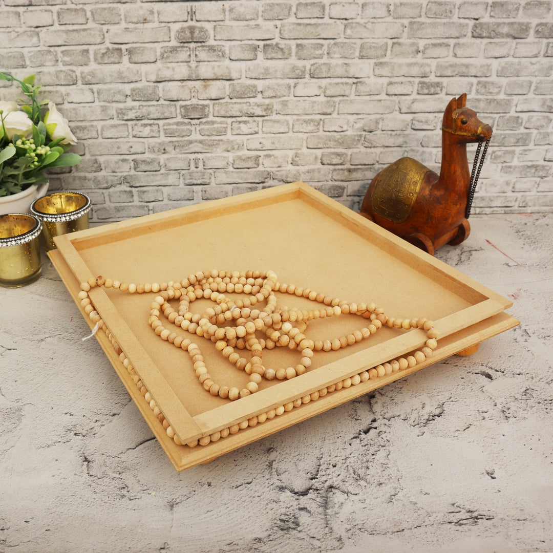 Double Story Beaded Platter Rectangle