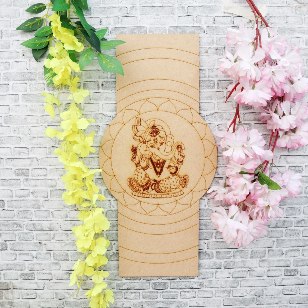 Lippan Art Long Wall Panel Ganpati Vandan