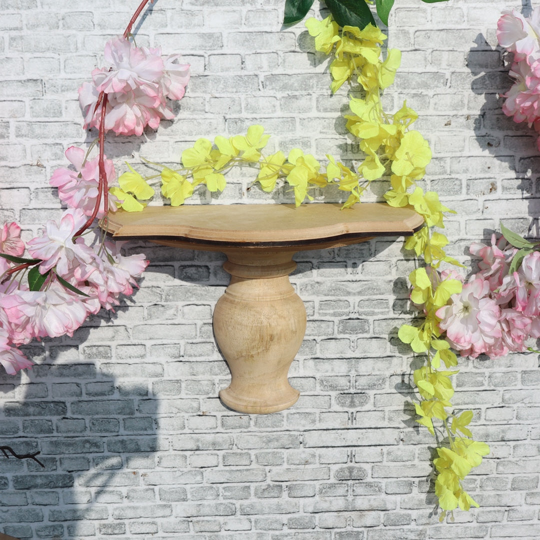 Advaidh Rajwadi Cornice Shelf with Handcarved Log