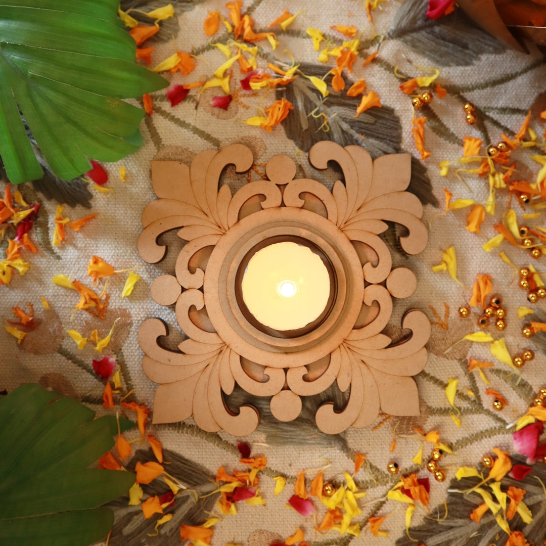 Ornate Tea Light Candle Holder Shriya