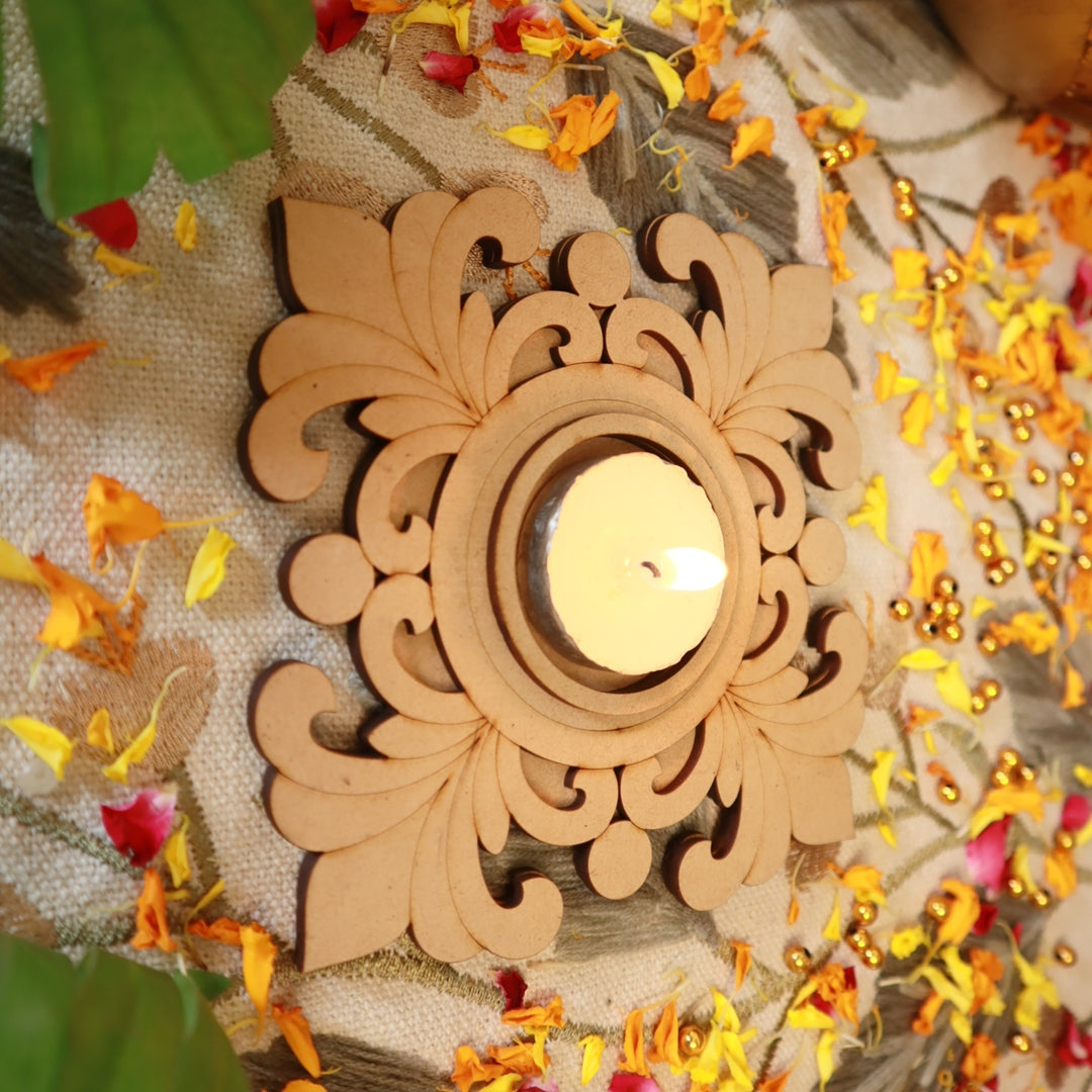 Ornate Tea Light Candle Holder Shriya