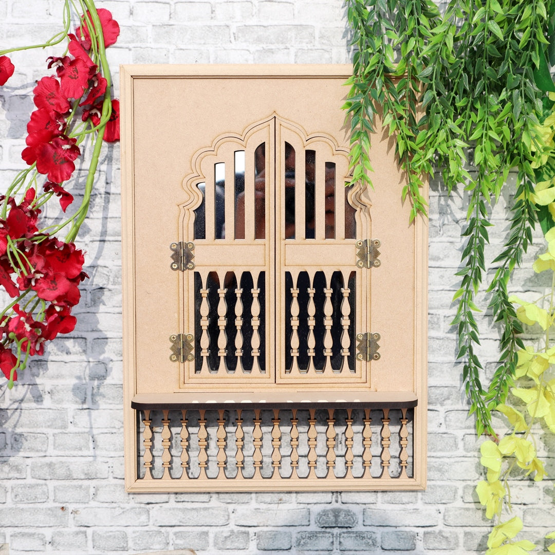 Jodhpuri Jharokha Mirror with Shelf