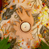 Hast Mudra Tea Light Candle Holder