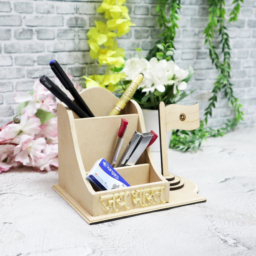 Desk Organizer Pen Stand with Our national Flag Tiranga
