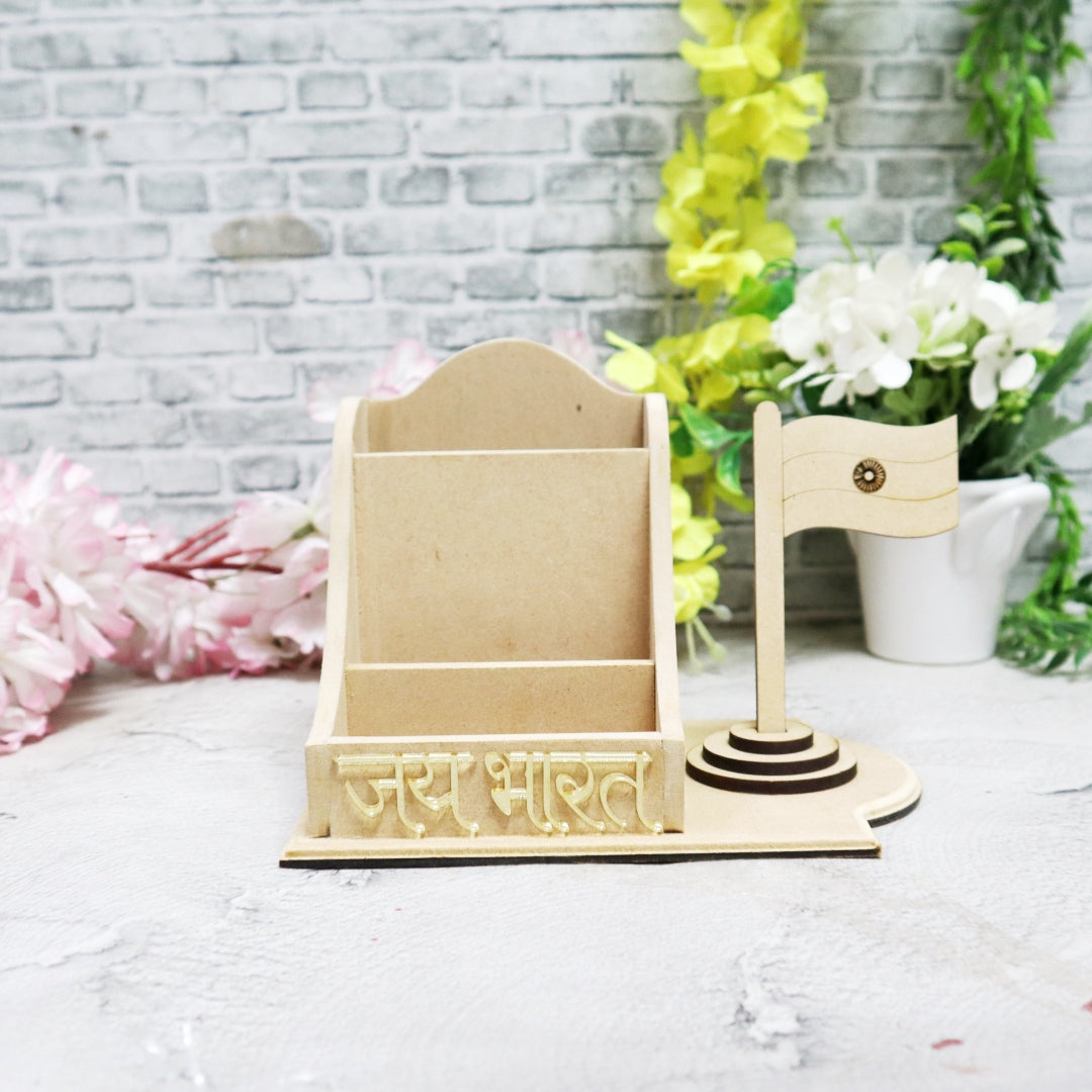 Desk Organizer Pen Stand with Our national Flag Tiranga