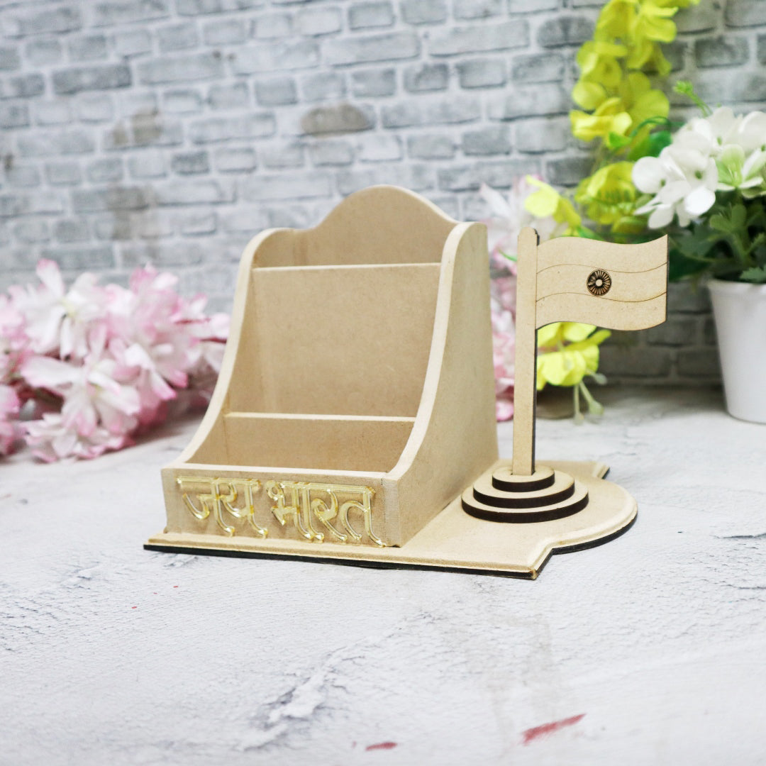 Desk Organizer Pen Stand with Our national Flag Tiranga