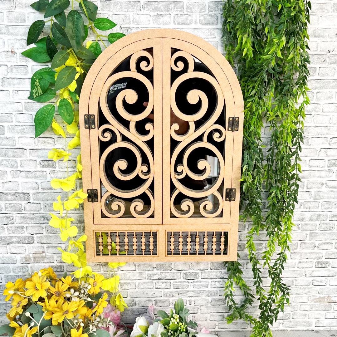 French Arch Cutwork Mirror Divaa