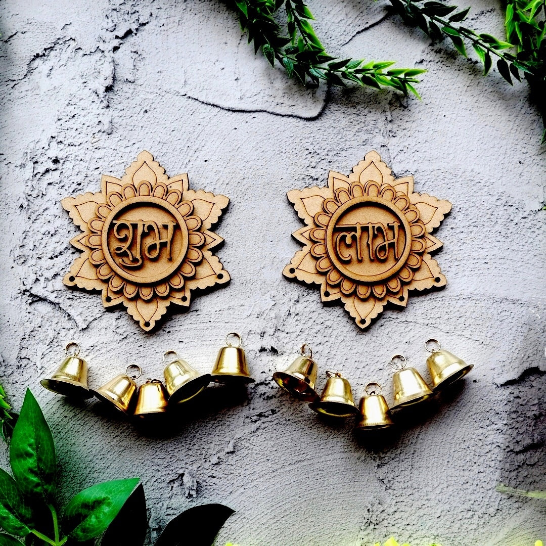 Flower With Hanging Shubh Labh Sohn Diwali Decor