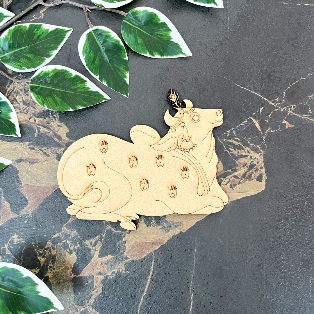 Rajwadi Cutout Motif Pre Mark Pichwai Cow A