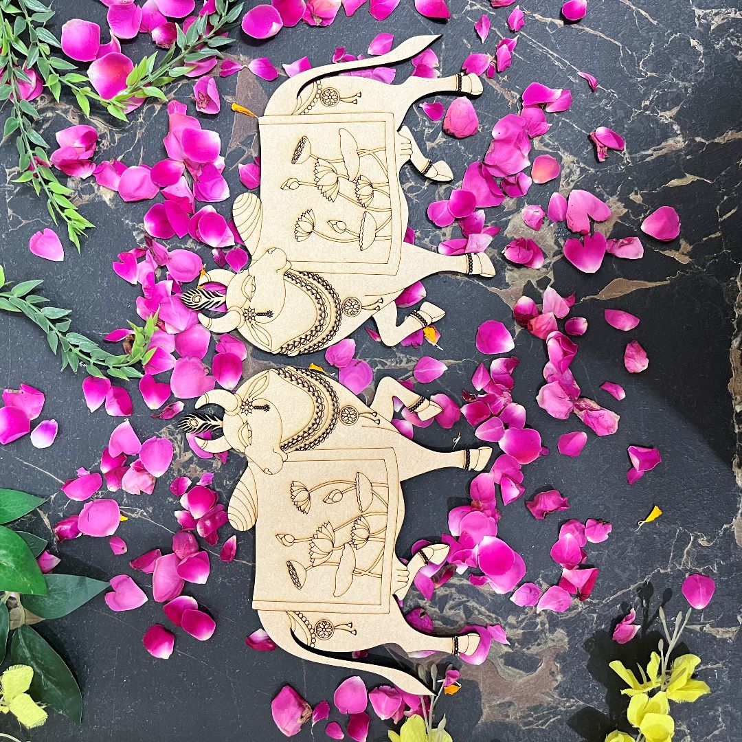 Rajasthani Cutout Motif Pre Mark Vrushab