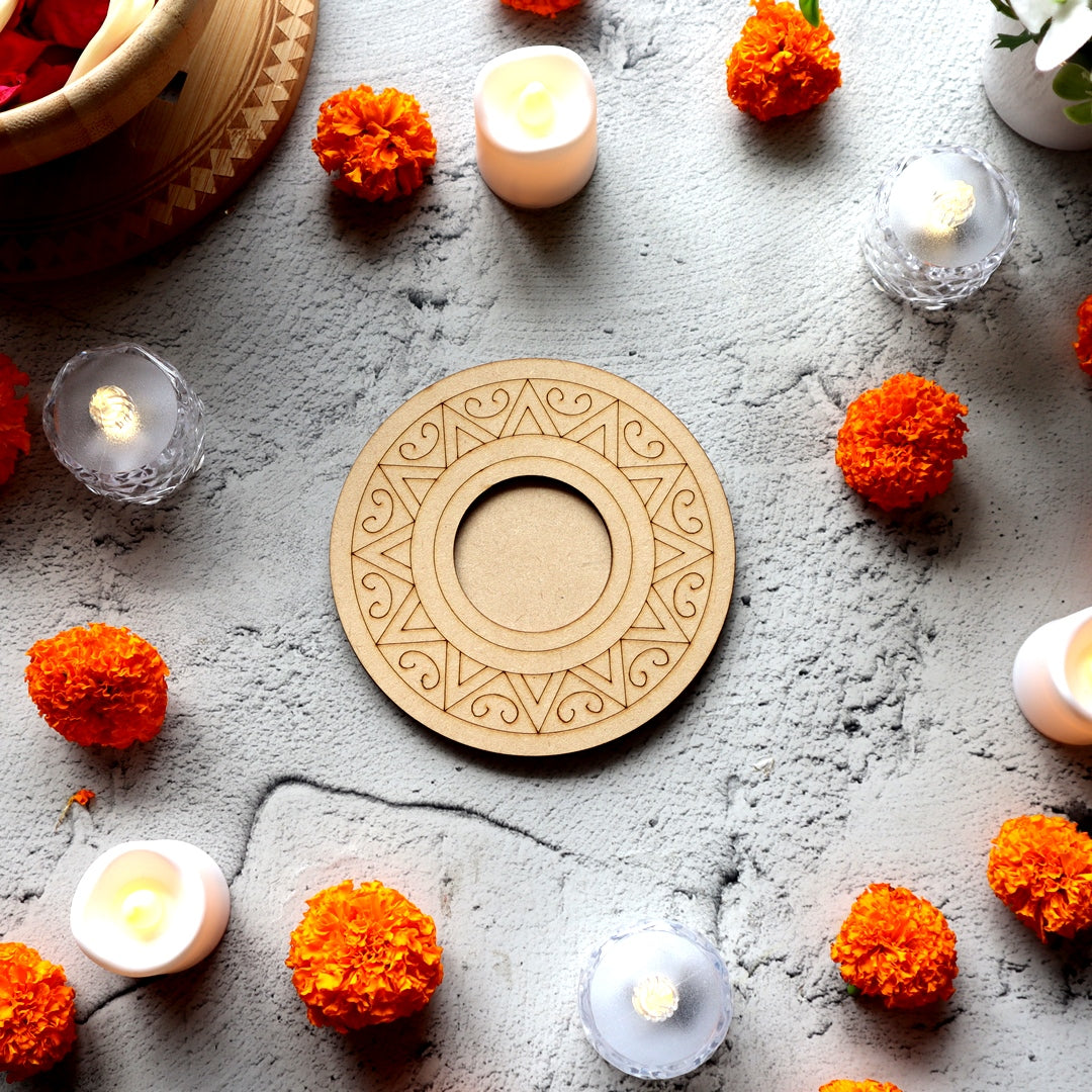 Mandala T Light Candle Holder A