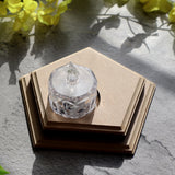 Hand Carved T Light Candle Holder Pentagon