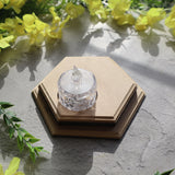 Hand Carved T Light Candle Holder Hexagon