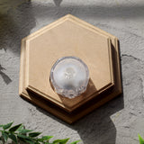 Hand Carved T Light Candle Holder Hexagon