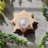 Hand Carved T Light Candle Holder Star