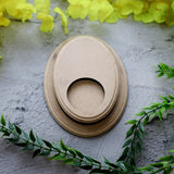 Hand Carved T Light Candle Holder Oval