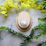 Hand Carved T Light Candle Holder Oval