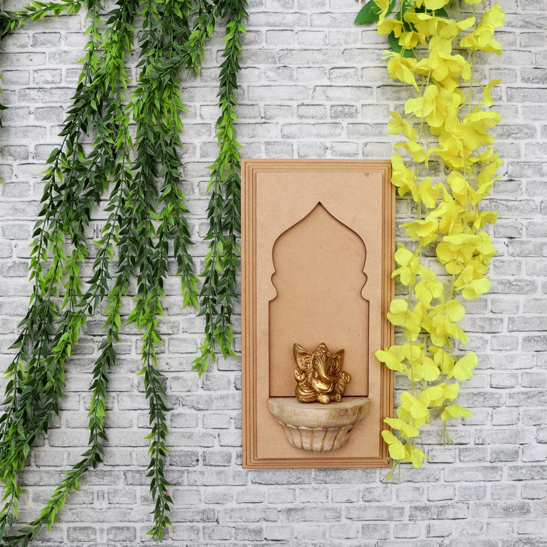 Antique Hand Carved Wood Log Jharokha Pattern A