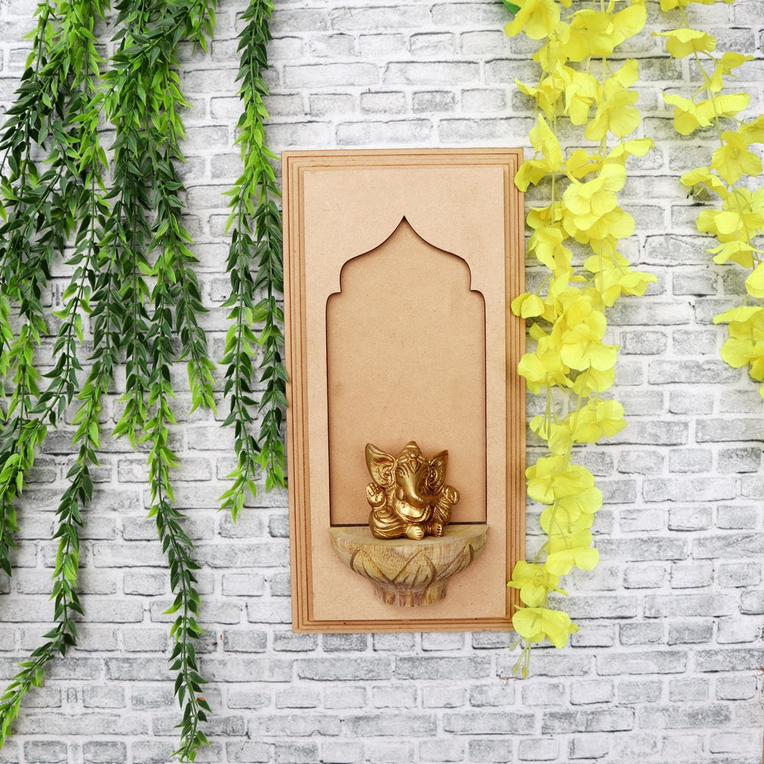 Antique Hand Carved Wood Log Jharokha Pattern B