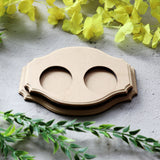 Hand Carved T Light Candle Holder Victorian Two Slot B