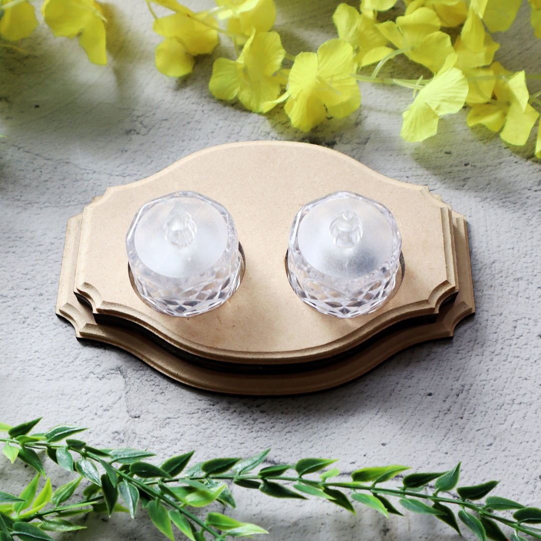 Hand Carved T Light Candle Holder Victorian Two Slot B