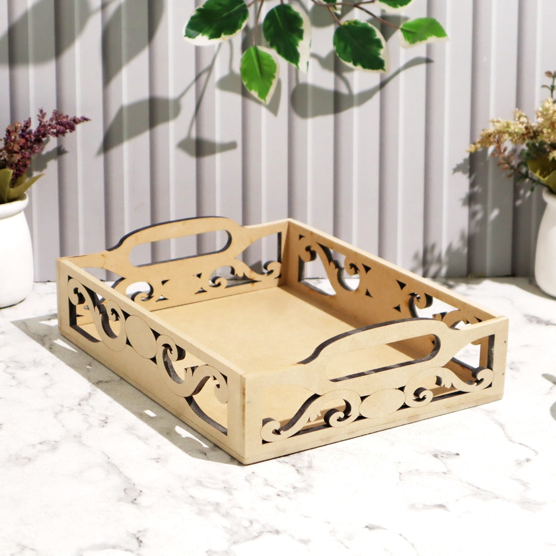 Traditional Pre Marked Border Tray Gift Packing Hamper