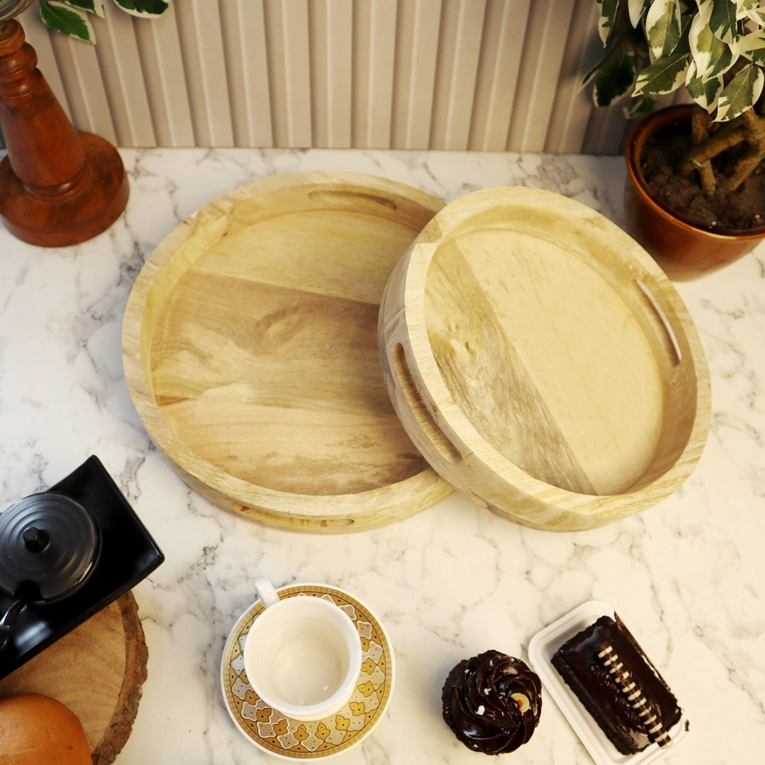 Circle Wooden Tray