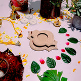 Hand Carved Edge Tea Light Damask Beauty