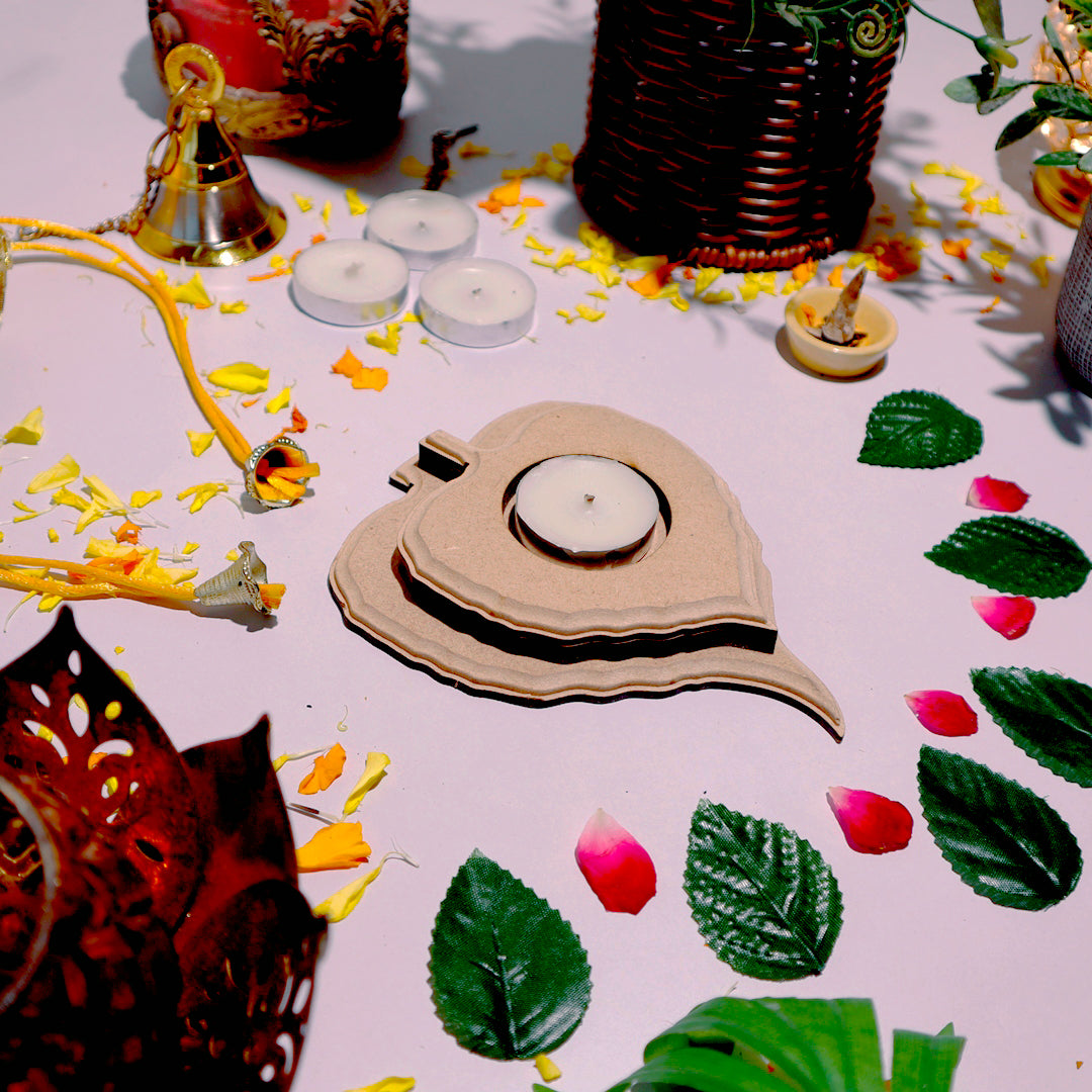Hand Carved Edge Tea Light Patra