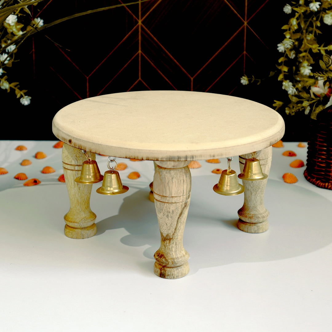 Circle Chauki With Wooden Legs And Bells