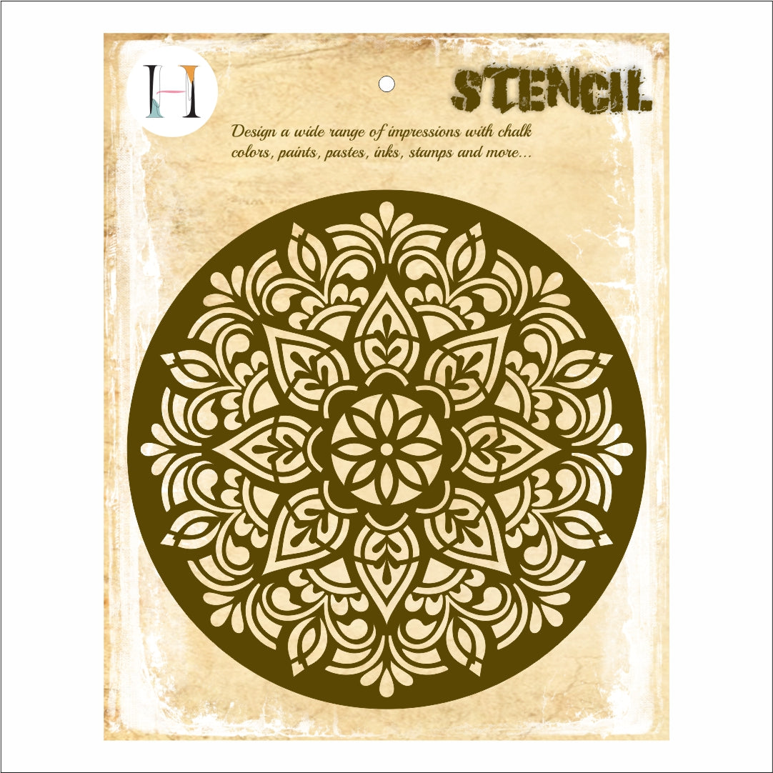 Sombre Flourish Mandala Stencil