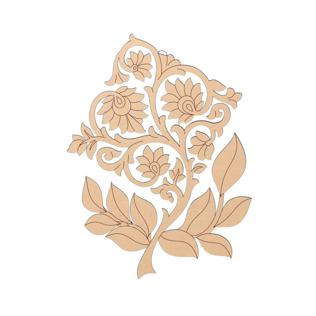 Rajwadi Floral Motif Pre Mark Cutout L