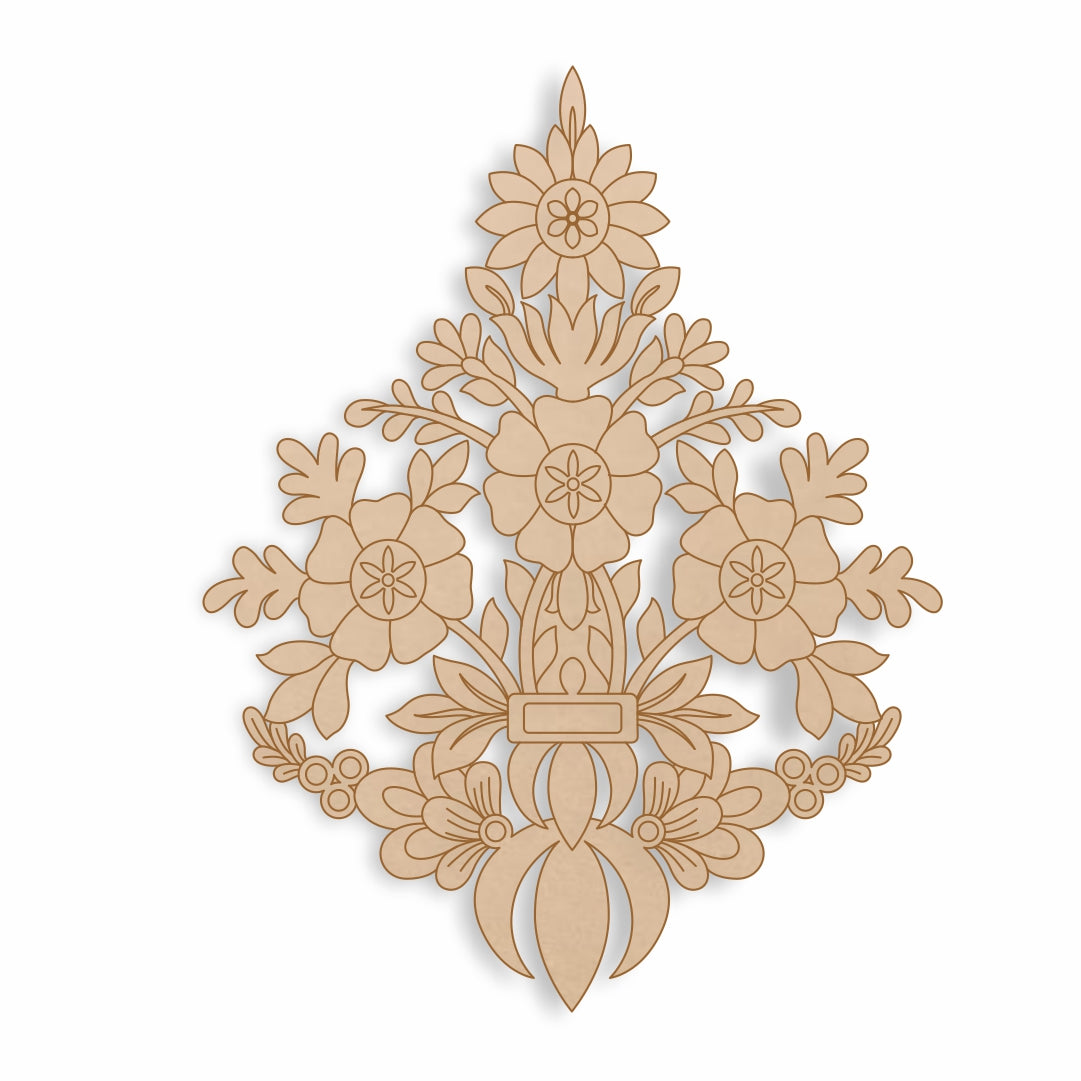 Rajwadi Floral Motif Pre Mark Cutout F