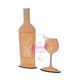 Wine Bottle and Glass Display