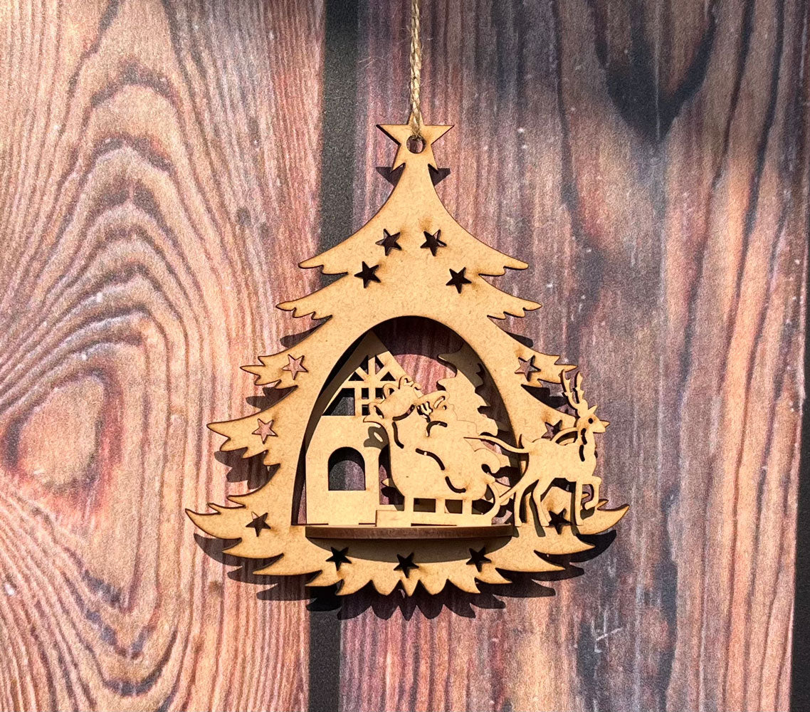 3D Hanging Ornament Tree Wall Decor