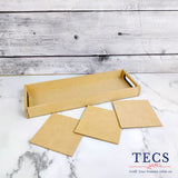 Narrow Tray With Coaster