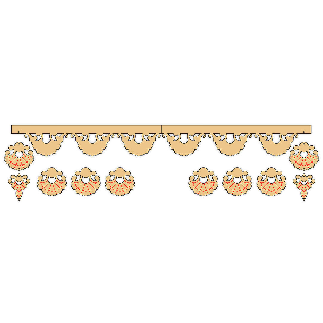 Vintage Baroque Bandhanwar Door Hanging