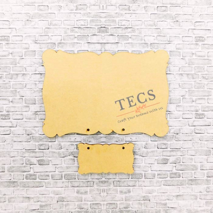 Curved Edge Nameplate With Hanging Plank