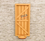 Rustic Door Wall Sconce Candle Holder