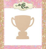 wooden cutouts trophy shape
