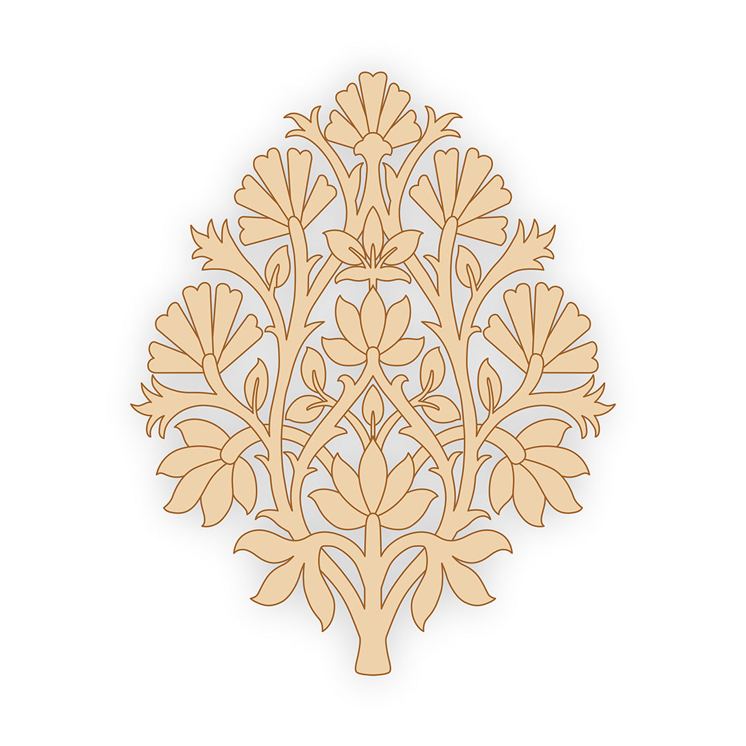 Persian Floral Motif Pre Marked Cutout B