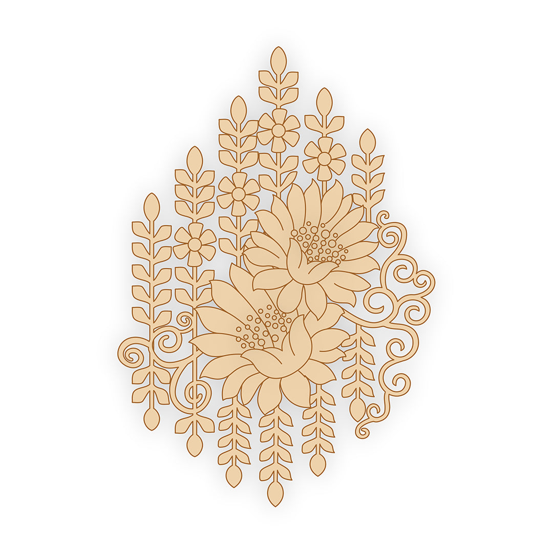 Persian Floral Motif Pre Marked Cutout D