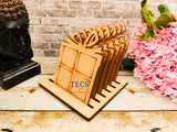 Gift Box Coasters With Stand