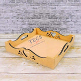 Heart Cutwork Tray with Curved Handles